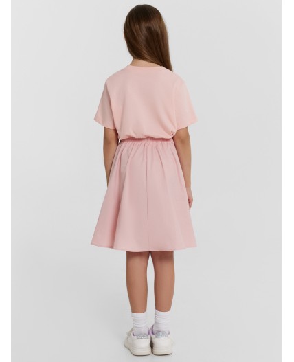 Платье серебристо - розовый