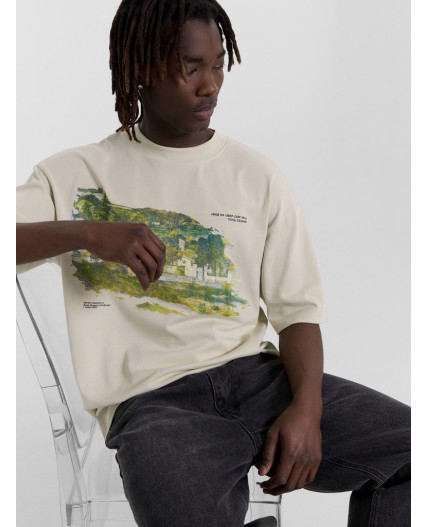 Футболка св.фисташка +печать