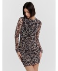 Платье крупный леопард