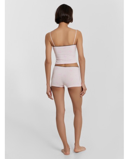 Комплект розовые бантики на балерине