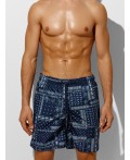 Шорты пейсли на т.синем