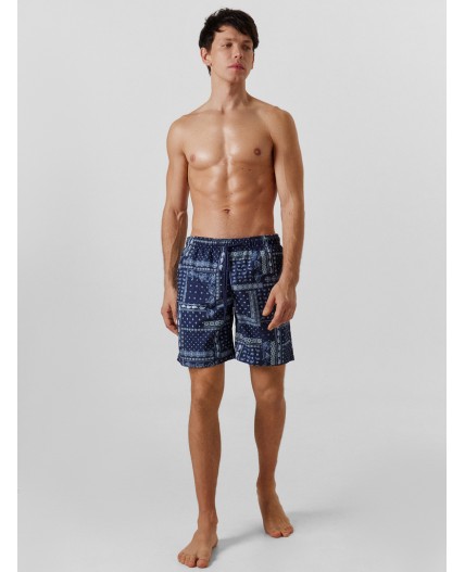 Шорты пейсли на т.синем