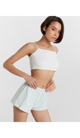 Шорты домашние бирюзовая полоска