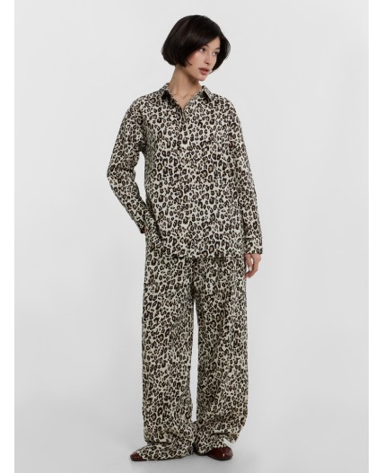 Рубашка крупный леопард