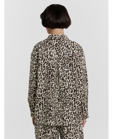 Рубашка крупный леопард