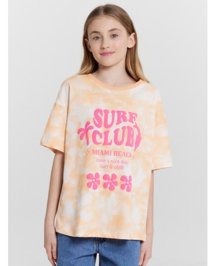 Футболка пятна на персике