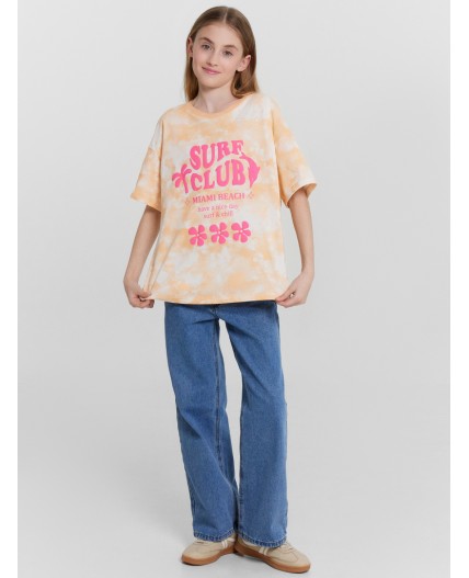 Футболка пятна на персике