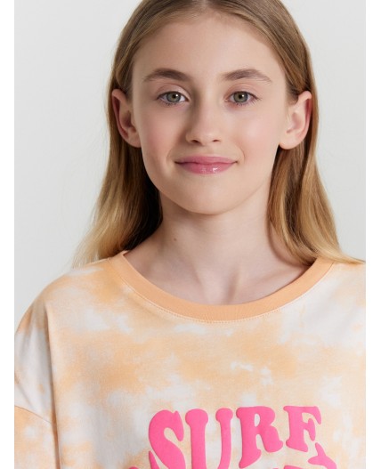 Футболка пятна на персике