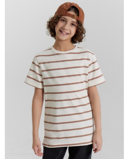 Футболка шоколадно -молочная полоска