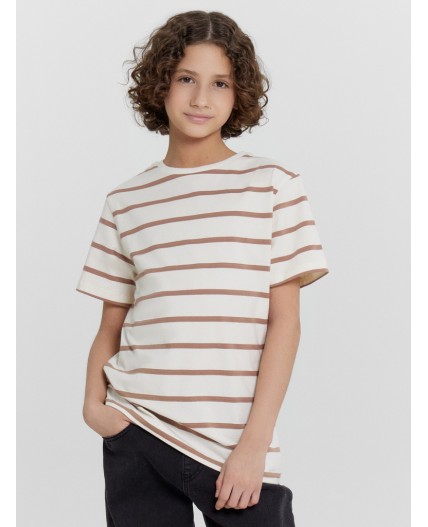 Футболка шоколадно -молочная полоска