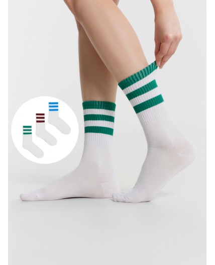 Носки белый/зеленка/бордовый/васильковый/