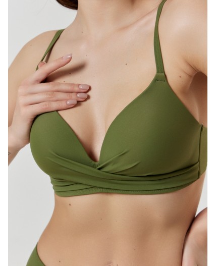 Бюстгальтер купальный оливин
