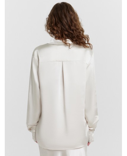 Блузка сублимация красный цветок на молочном