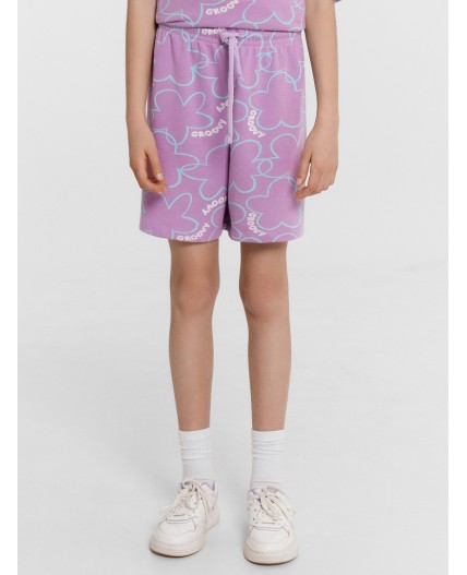 Комплект цветы на лиловом