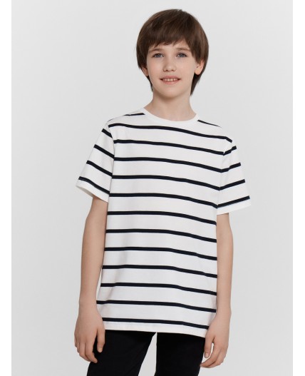 Футболка черно -белая полоска