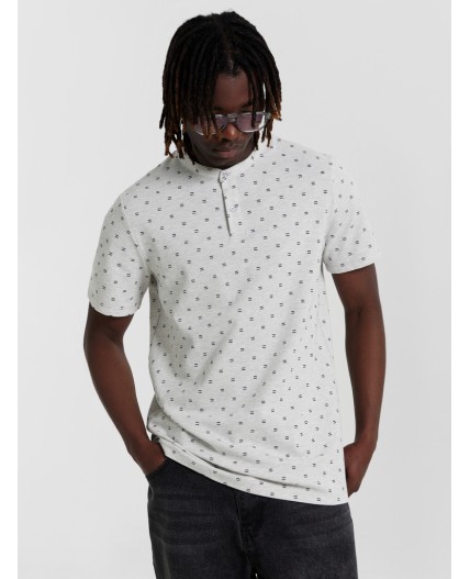 Футболка прямоугольный узор на меланже