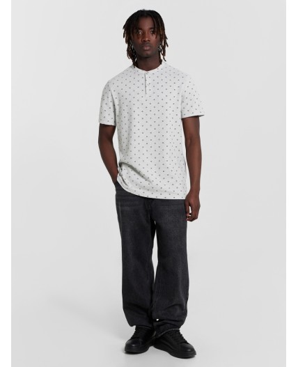 Футболка прямоугольный узор на меланже