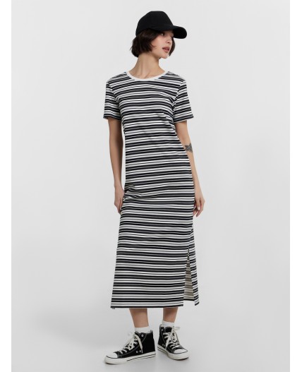 Платье черно -белая полоска1