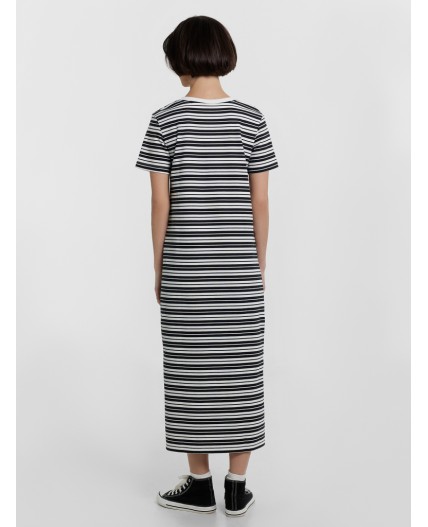 Платье черно -белая полоска1
