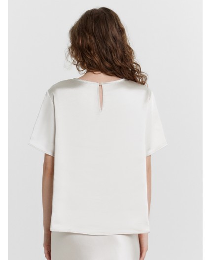 Блузка сублимация цветок на молочном