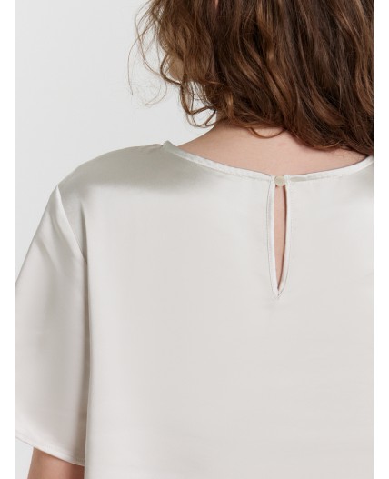 Блузка сублимация цветок на молочном