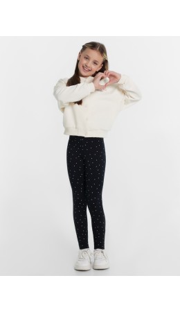 Легинсы сердечки на черном