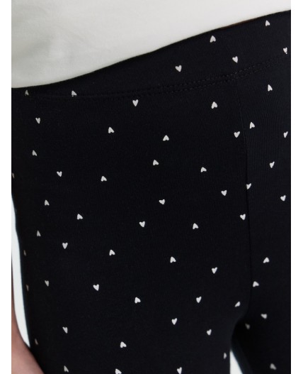 Легинсы сердечки на черном