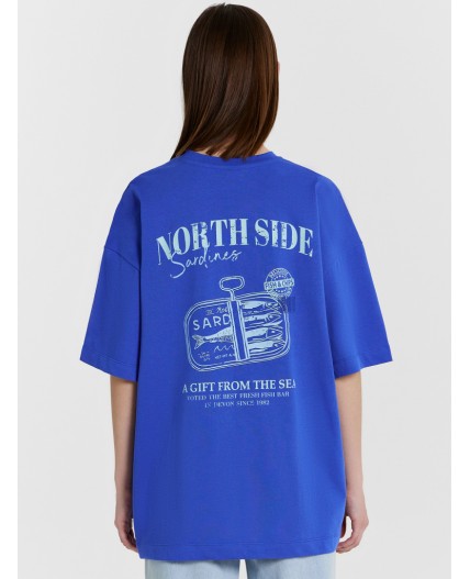 Футболка ультрамарин +печать