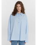 Блузка широкая голубая полоска