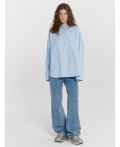 Блузка широкая голубая полоска