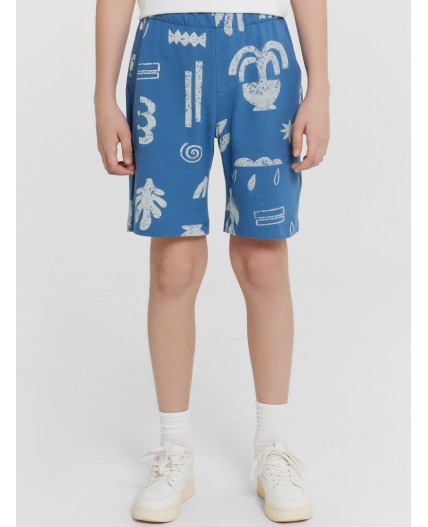 Шорты узоры на пепельно -синем