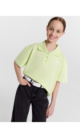 Поло лаймовый сорбет +печать