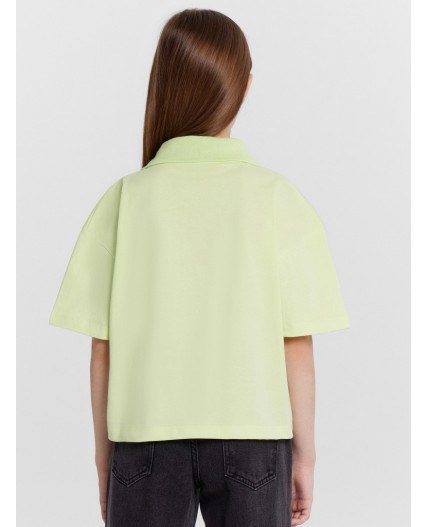 Поло лаймовый сорбет +печать
