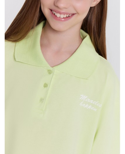Поло лаймовый сорбет +печать