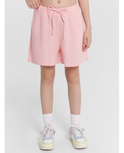 Шорты серебристо - розовый