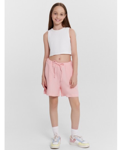Шорты серебристо - розовый