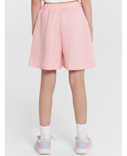 Шорты серебристо - розовый