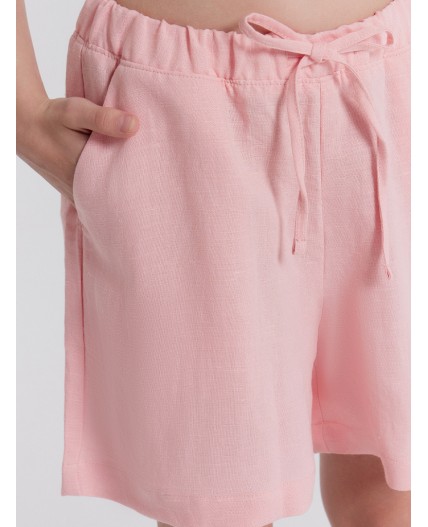 Шорты серебристо - розовый