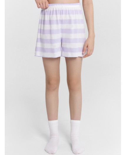 Комплект лавандовая полоска на белом +печать