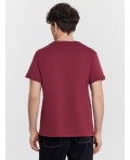 Футболка бордо +печать