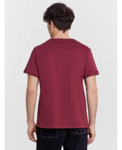 Футболка бордо +печать