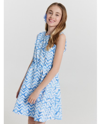 Сарафан зигзаги на белом