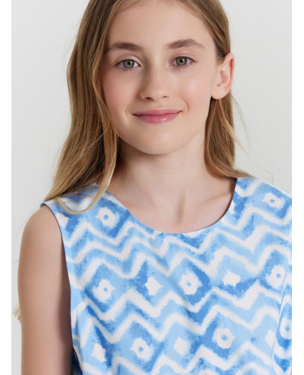 Сарафан зигзаги на белом