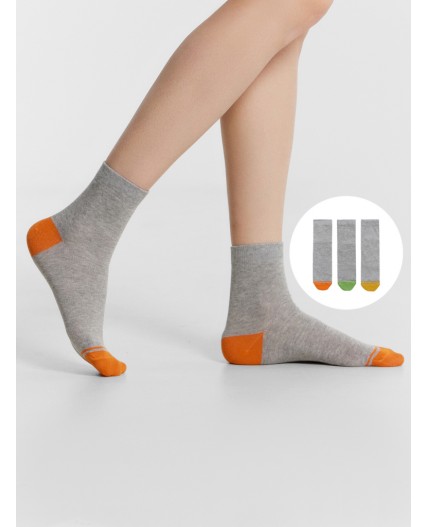 Носки серый меланж-3/