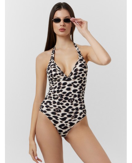 Купальник леопард на молочном