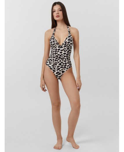 Купальник леопард на молочном