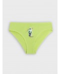 Трусы нежно -салатовый +печать