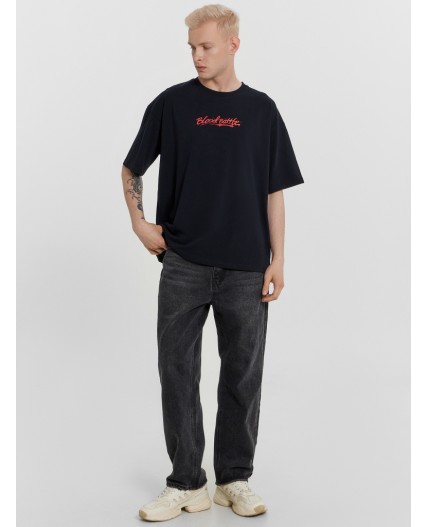 Футболка черный +печать