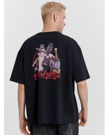 Футболка черный +печать