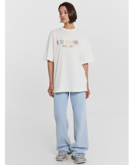 Футболка св.молочный +печать